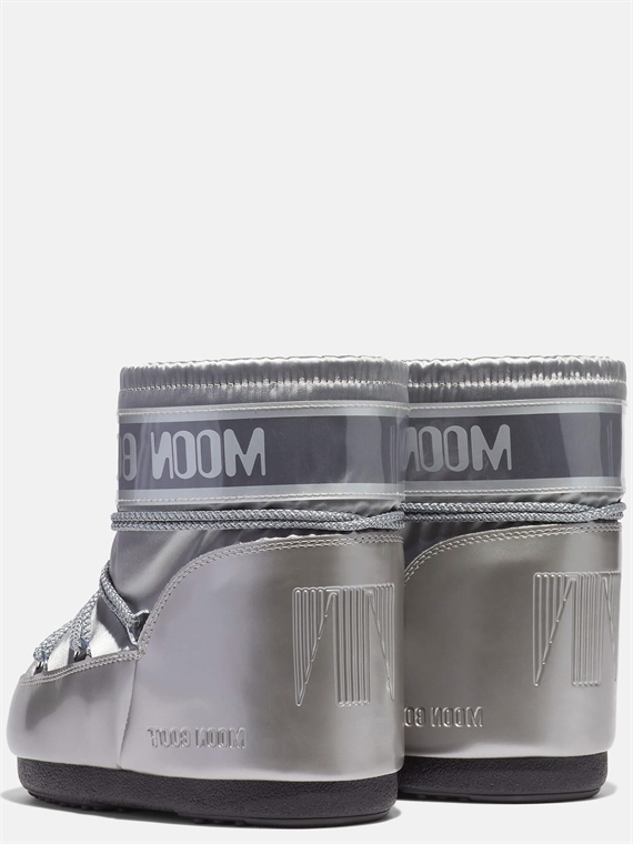 Moon Boot Icon Low Glance Silver Satin Boots
